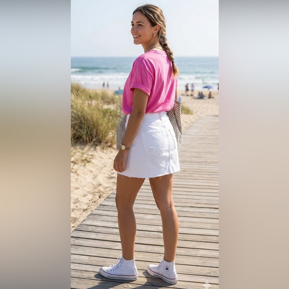 Tommy Hilfiger NEW Women's White Denim Skirt, Size XL